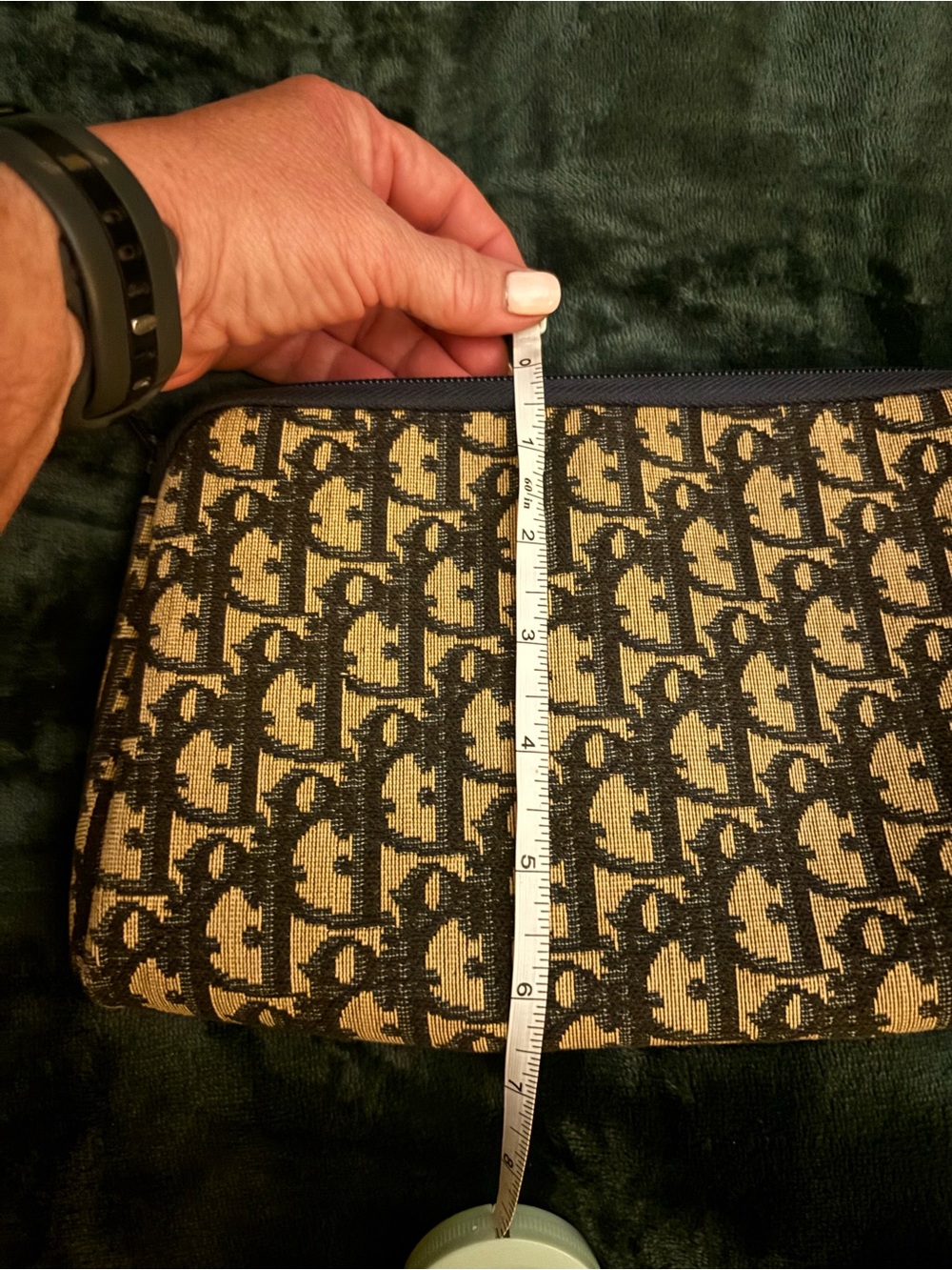 Navy Blue Dior Trotter Clutch/Wristlet with Strap - Picture 9 of 10